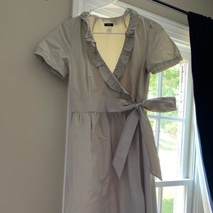 100% silk J.Crew ruffle wrap dress